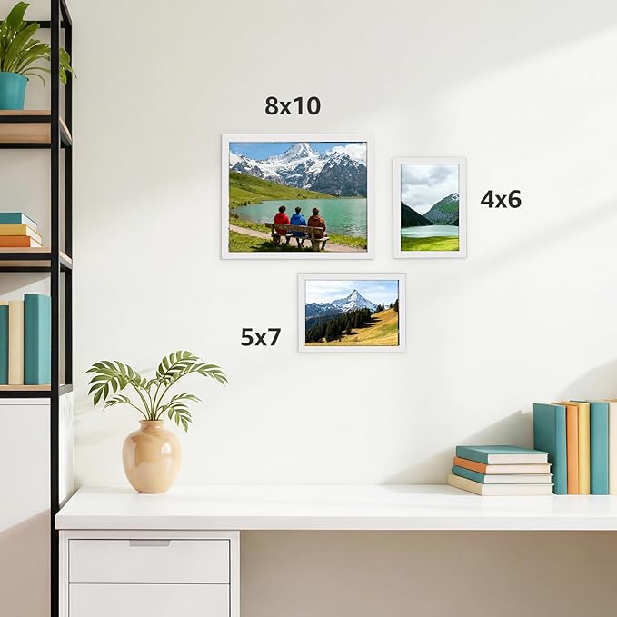 Giftgarden 4x6 Picture Frame Set of 18, Lightweight 4 by 6 Frames Bulk for Gallery, Office, Living Room Wall Photo Hanging and Tabletop Display, White