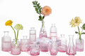 Valentine's Day Glass Pink Bud Vases Set of 12, Mini Flower Valentine Vase for Centerpieces, Small Vases in Bulk for Wedding Decorations, Vintage Vase for Table, Home Décor