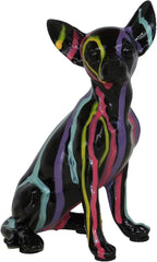 Colorful Chihuahua Gifts for Women/Men,Modern Graffiti Art Dog Statue for Living Room, Office, Bookshelf Home Decor,Dog Mom Birthday Dog Lovers,Pet Loss Memorial Figurine