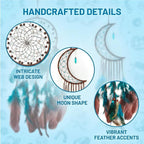 2 Pack Dream Catchers Kit, Dream Catcher for Everyone Iron Dream Catcher Kit, Handcrafted Home Decor, Bedroom Wall Hanging, Cultural Room Accent