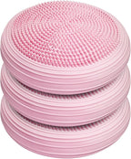 3 Pcs Inflated Wobble Cushion, Wiggle Seat & Balance Pad for Exercise, Home Yoga Balance Stability Training, Strengthen Core Muscles, Improve Posture, Balance Disc with Pump