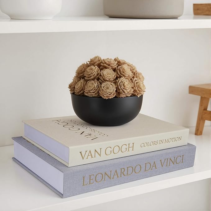 MAOBUYOU Decorative Linen Book Set of 2, Faux Book Storage Box, Coffee Table and Bookshelf Decor