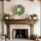 LZNPA 20 Inch Spring Summer Easter Wreaths for Front Door Eucalyptus Wreath with Blue Berries Elegant Durable Greenery Front Door Wreath for Outside Wedding Farmhouse Porch Wall Room Home Decor