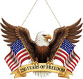250 Anniversary 4th of July Decoration Door Wreath for Front Door Sign Patriotic Eagle Wall Signs 250 Years of Freedom 1776-2026,Independence Day Patriotic Day Wreath Memorial Day Hanging for Home