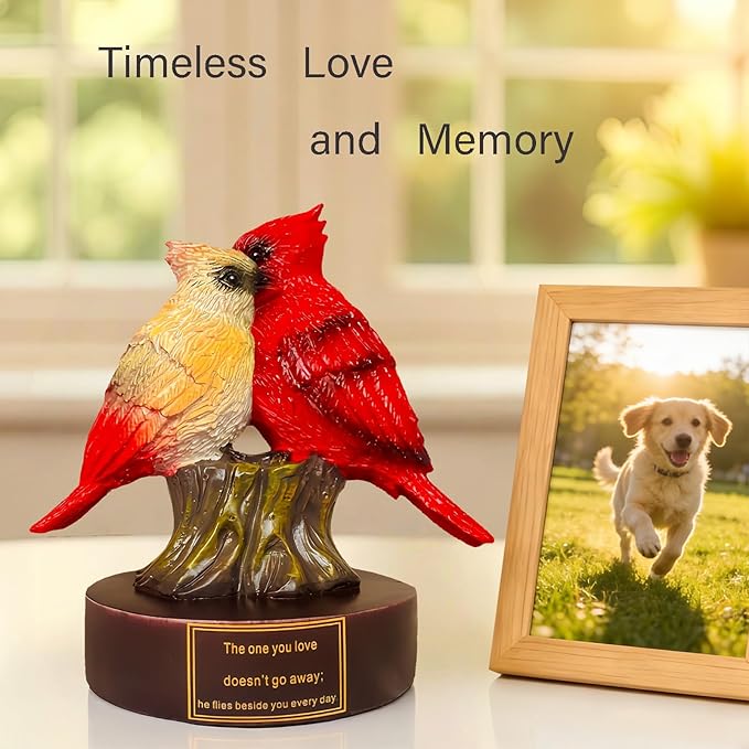 Cardinal Figurine of Resin, Red Bird Collectible Figurines Home Decor,Cardinal Gifts for Women,Memorial Sympathy Gifts for Loss of Loved One