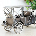 Metal Antique Vintage Car Model Home Décor Handmade Handcrafted Collections Collectible Vehicle (Silver)