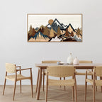SIGNINART Vintage Mountain Framed Canvas Wall Art, Boho Sunrise Art Prints, Forest Nature Wilderness Art Paintings, Modern Farmhouse Woodcut Style Wall Decor for Living Room Bedroom, Office 20"x40"