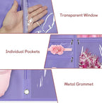 KIMBORA Costume Dance Garment Bag with 3 Clear Zipper Pockets for Suits Dress Cover, Travel Storage & Competitions, Set of 2 (Purple)