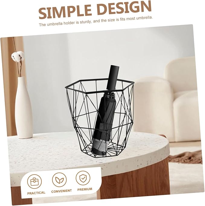 DECHOUS Metal Umbrella Stand Rack Versatile Indoor Umbrella Holder for Entryway Sturdy Construction Space-saving Design