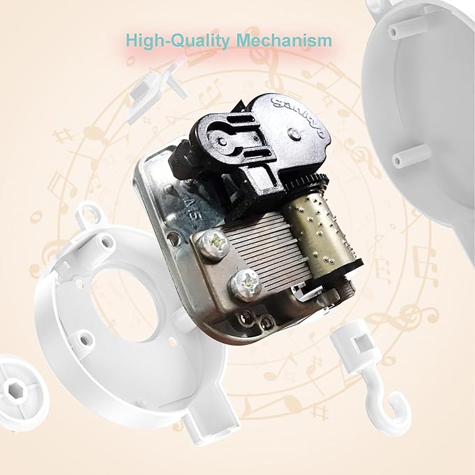 Play (Greensleeves) Mini Music Box Bell Hanging Decoration with Sankyo Musical Movement (65 Tunes Option)