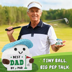 Dad Gifts for Fathers Day Birthday, Positive Golf Gifts for Men from Daughter Son”Best Dad By Par”Crochet Golf Ball Accessories, Funny Emotional Comfort Golf Gift for Daddy Birthday Fathers day