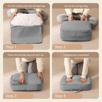 3 PCS XL Ultra Space Saving Compression Organizer space saver bags Space Saving bags for storage clothes, blankets, Comforters, Bedding Sets (Gray, 21.3 x 23.6 x 16.5 inches)