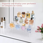 AZEAM Acrylic Riser,2 Pcs Clear Display Risers Stand Cologne Organizer Acrylic Shelves 3 Tier Shelf for Amiibo Funko POP Figures Cupcake Food Desserts Holder Perfume Collection Cosmetic Product