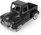 Farmhouse Black Truck Decor, Metal Pickup Farm Trucks Planter, Vintage Truck Christmas Decoration,Decorative Tabletop Storage