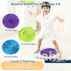 Balance Board for Kids, 20 inch Balance Board Maze with 2 Balls, 3 Replacement Labyrinth Boards, Toddler Wobble Boards for Sensory Training, Non-Slip Pedals, Max Load 130 Lbs