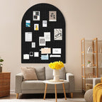 Large Cork Board for Wall & Office Decor, 48" x 36" Arched Felt Bulletin Board Pin Board Vision Board with 30 Pins – 12 Customizable Wall Tiles for Office Home Bedroom,Photo & Picture Display
