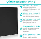 Vive Balance Pad - Foam Large Yoga Mat Trainer for Physical Therapy, Stability Workout, Knee and Ankle Exercise, Strength Training, Rehab - Chair Cushion for Adults, Kids, and Travel