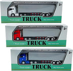 Container Truck Die Cast Metal Vehicle Model 20.5CM Miniature Collectible Ornament Home Office Decors Gift Detailed Miniature Truck Model
