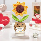 Gossby Gift for Mom from Daughter, Son, Kids - Sunflower Crochet with Card - I Always Need You MOM - Mothers Day, Christmas, Birthday Gift - Emotional Support Plush for Mama