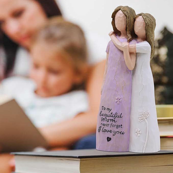 Mom Birthday Gifts, Mother of The Bride Gift, Mom Valentine Gift, Sculpted Hand-Painted Figurine