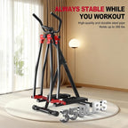 HOTWAVE Air Walker Exercise Machine, Home Space Walker Aerobic Stepper, Foldable Elliptical for Small Spaces - Cross Trainer Glider Exercise Machine for Men and Women Fitness Equipment