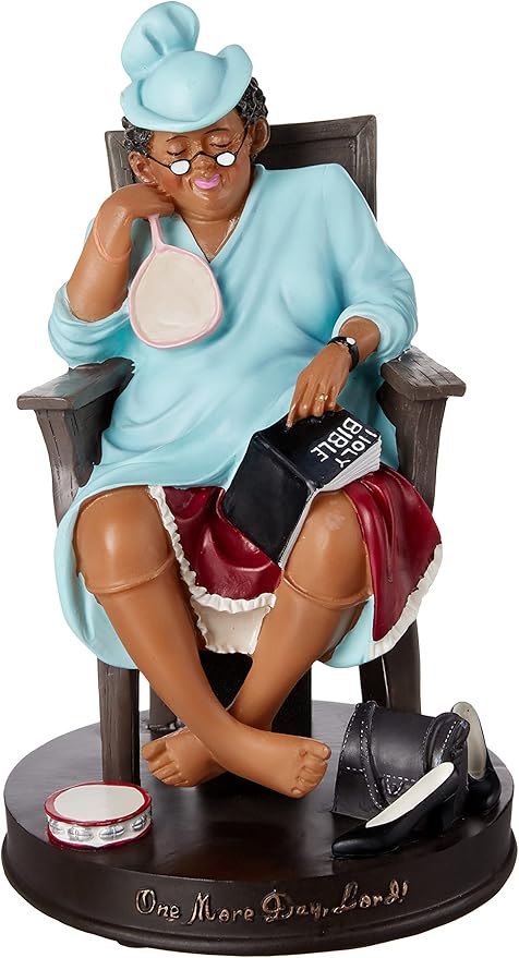African American Expressions One More Day Lord Figurine – Black Art Home Décor, Sentimental Grandma Keepsake, Faith Inspired Collectible, Mother’s Day Thoughtful Present & Home Accents