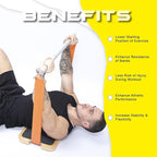 Resistance Band Workout Footplate - Wood Exercise Platform with Non-Slip Surface for Band Training, Stretching, and Full-Body Home Gym