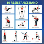 LEEKEY Resistance Bands, Exercise Bands with Handles,Pull Up Assist Bands - Band Set with Door Anchor - Bands for Working Out,Band for Men and Women Fitness Training,Home Workouts