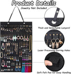 Caffox Hanging Earring Holder, Large Earring Organizer with 20Pcs Extra Hooks for Earrings, Necklaces, Bracelets, Jewelry and Sunglasses, Wall Earring Display for Home, Holds Up To 300 Pairs