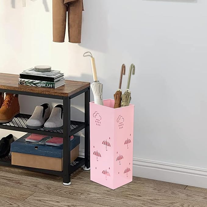 Stylish Space-Saving Umbrella Stand | Stainless Steel Entryway Umbrella Holder | Geometric Design for Long, Folding, and Walking Umbrellas