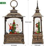 Christmas Snow Globes Lantern with The Nutcracker Music, Nutcracker Snow Globe with Swirling Glitter Effects, USB/Battery Powered with 6-Hour Timer, Christmas Decorations