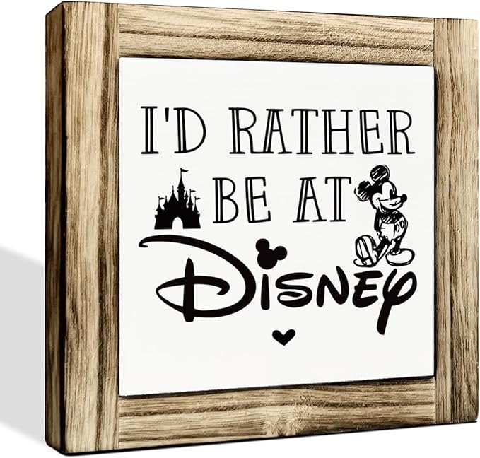 Funny Wood Signs, Decorative Wooden Table Sign, Box Sign Wood Desk Sign Decor, Lovely Home Office Tabletop Decors for Women, Office Gift for Friends Women Girls, 5.9×5.9 inches