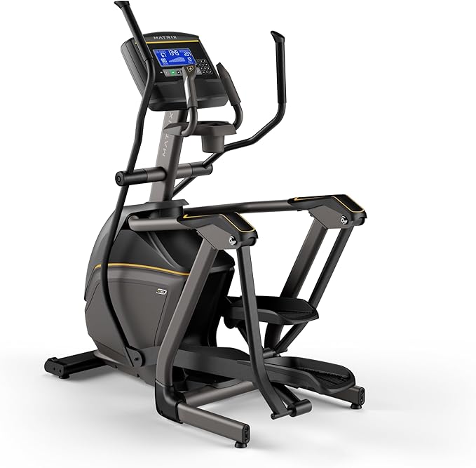 Matrix Fitness E30 Elliptical with XR | 8.5" LCD | Low Impact Workouts, Full Body Cardio, High Calorie Burn | Space Saving Compact Design, Suspension Elliptical