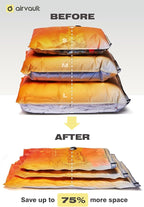 AirVault Vacuum Storage Bags for Travel & Home - Space Saver Compression Packing Bags Set for Clothes, Blankets & Seasonal Storage (10 Large)