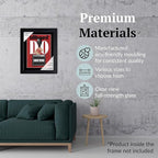 Creative Picture Frames 10 x 13 Magazine Frame with Full-Strength Glass, Holds Up To A 1/4" Thick Media with Installed Hangers for Easy Mounting, 11x14 Black Frame with Black Mat