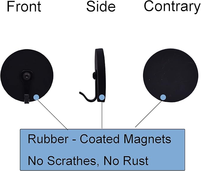 YYST Magnetic Wreath Hanger － Secures Wreaths and Decorations to Steel Door －2/PK