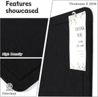 Thboxes Bulletin Board, 24" x 18" Foldable Cork Board Felt Pin Boards with 35 Pushpins Self-Adhesive Photo Decorative Felt Boards for Walls, Office, School, Classroom, Home, Bedroom - Black