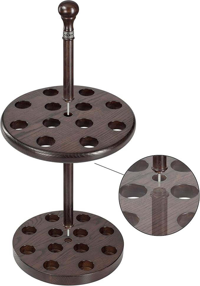Asterom Handmade Wooden Stand for Walking Sticks & Umbrellas - Stylish Display Cane Stand Holder for Entryway (Walnut Color)