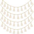 Tatuo Boho Macrame Tassel Garland for Classroom Decor Hanging Tassel Garland Bunting Boho Classroom Decor for Nursery Room Birthday Party Bedroom Dorm(4 Pieces,47.2 Inch)