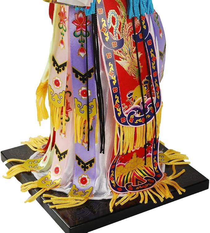 NW 12 Inch Chinese Traditional Handicraft Silk Figurine Collectible Chinese Ancient Character Ornaments for Home Decoration (1801)