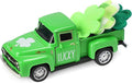 St. Patrick's Day Decorations for Home - Decor for Tiered Tray Metal Farm Truck with 3 Shamrocks Saint Patricks Day Vintage Diecast Pickup Truck Model for Shelf Table Centerpiece Décor Mini 4.8inch