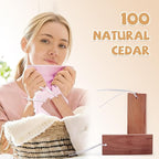 4 Pack Cashmere Storage Bags with 4 Cedar Blocks, Cotton Sweater Garment Storage Pouches with Natural Cedar for Odor Control, Closet Drawer Seasonal Clothing Organizer,17 x 13.5 Inch