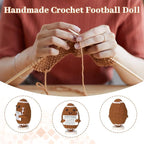 Positive Football Gifts,Handmade Crochet Football Doll,Funny Crochet Gifts for Women Men,Footballs Players Graduation Teacher Appreciation Birthday Gifts for Men