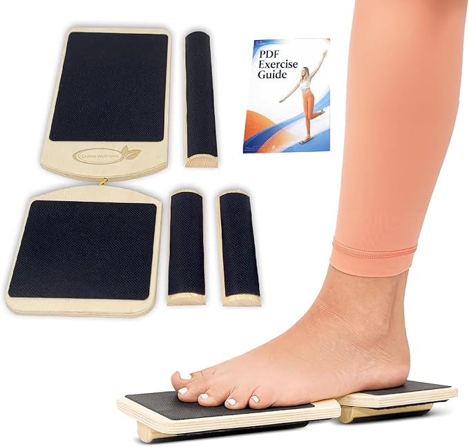 Single Leg Foot Board - Ankle & Foot Exerciser Strengthener, Physical Therapy for Sprained Ankles, Foot Stretcher for Plantar Fasciitis