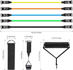 Resistance Bands Set, Himaly Exercise Bands Strength Training Fitness Bands Workout Elastic Bands with Legs Ankle Straps, Door Anchor, Handles & Carry Bag for Home Outdoor Workouts