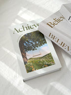 3 PCS Faux Decorative Books for Home Decor-Coffee Table Books Decor-Aesthetic Fake/Faux Books for Decoration,libros Decoration for Coffee Table, Shelf Accessories (Believe Achieve Dream)