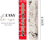 SURI Mezuzah for Door – 5 Inch Marble Off-White Concrete Mezuzah Case with Printed Scroll, Self-Stick Jewish Entry Design, Fits a 4 Inch Scroll, Gift Box Included