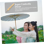 Parasol Umbrella Frames 2pcs Oil Paper Stands Stage Paper Umbrellas Bracket for Display Random Color