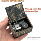 Pursuestar Wind Up Music Box - Labyrinth-As The World Falls Down, Vintage Engraved Wood Mechanism Musical Gifts for Mother's Day Valentine's Day Anniversary Christmas Thanksgiving