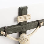 DevotedWalls 14" H Catholic Realistic Crucifix for Wall,Realistic Jesus Chirst Cross for Church, Chapels and Home,Catholic Wound Crucifix for Wall Hanging,Realistic Cross for Home(Black and White Color)